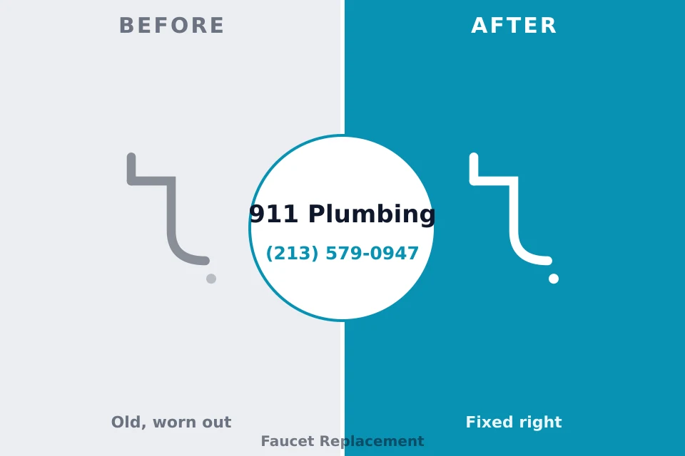 Before and after: plumbing repair San Joaquin, CA